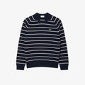 LACOSTE Cotton Crew Neck Striped Sweater