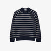 LACOSTE Cotton Crew Neck Striped Sweater