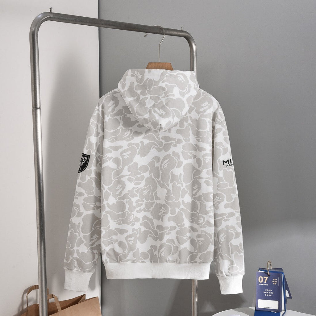 Bape x Inter Miami Camo Hoodie Grey