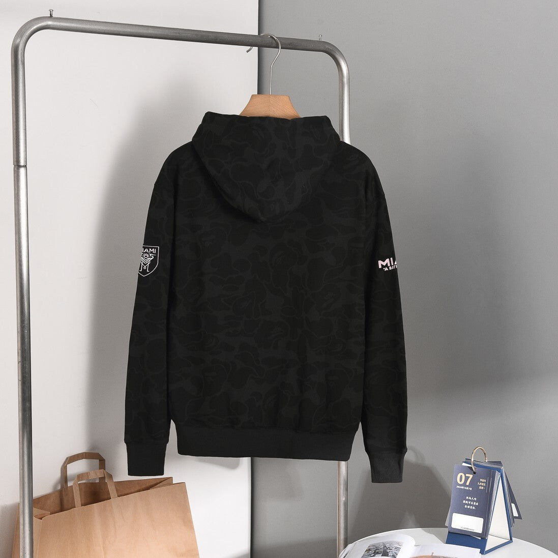 Bape x Inter Miami Camo Hoodie Black