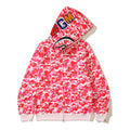 BAPE ABC Camo Shark Full Zip Hoodie Red