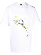 MSGM cocktail-print cotton T-shirt