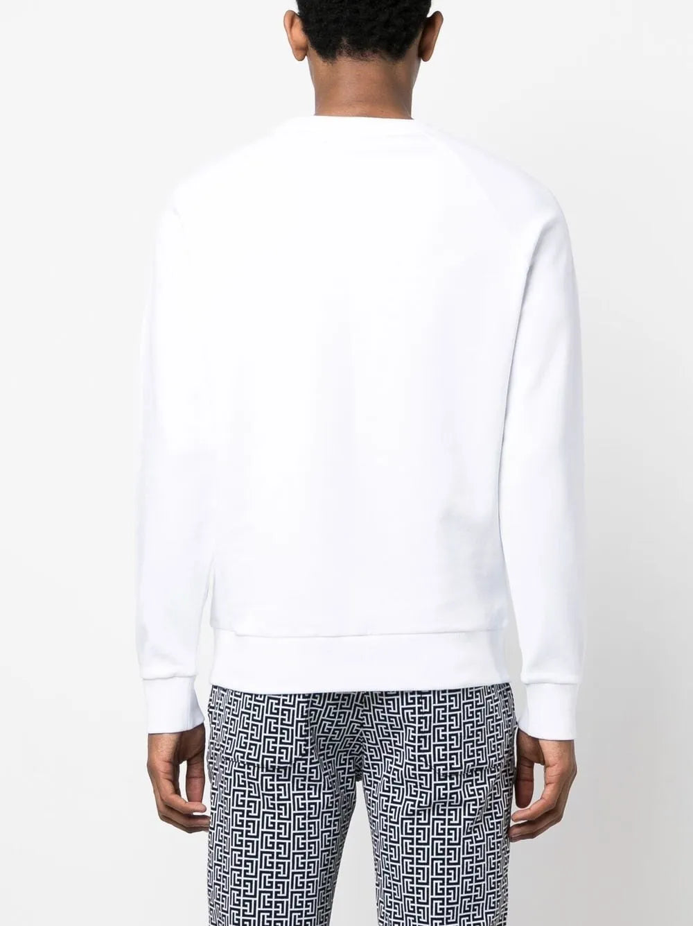 Balmain logo-print cotton sweatshirt