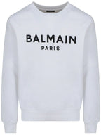 Balmain logo-print cotton sweatshirt