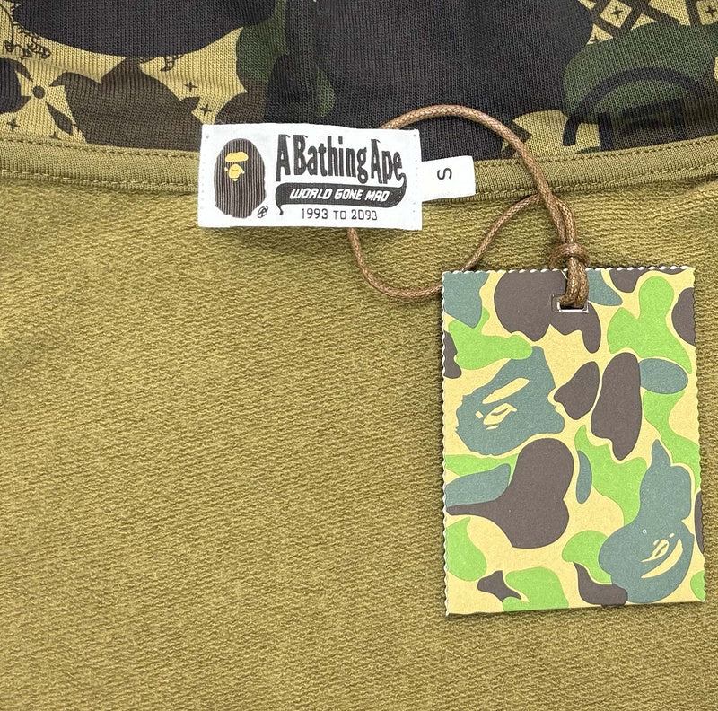 BAPE x CLOT Camo Shark Full Zip Hoodie