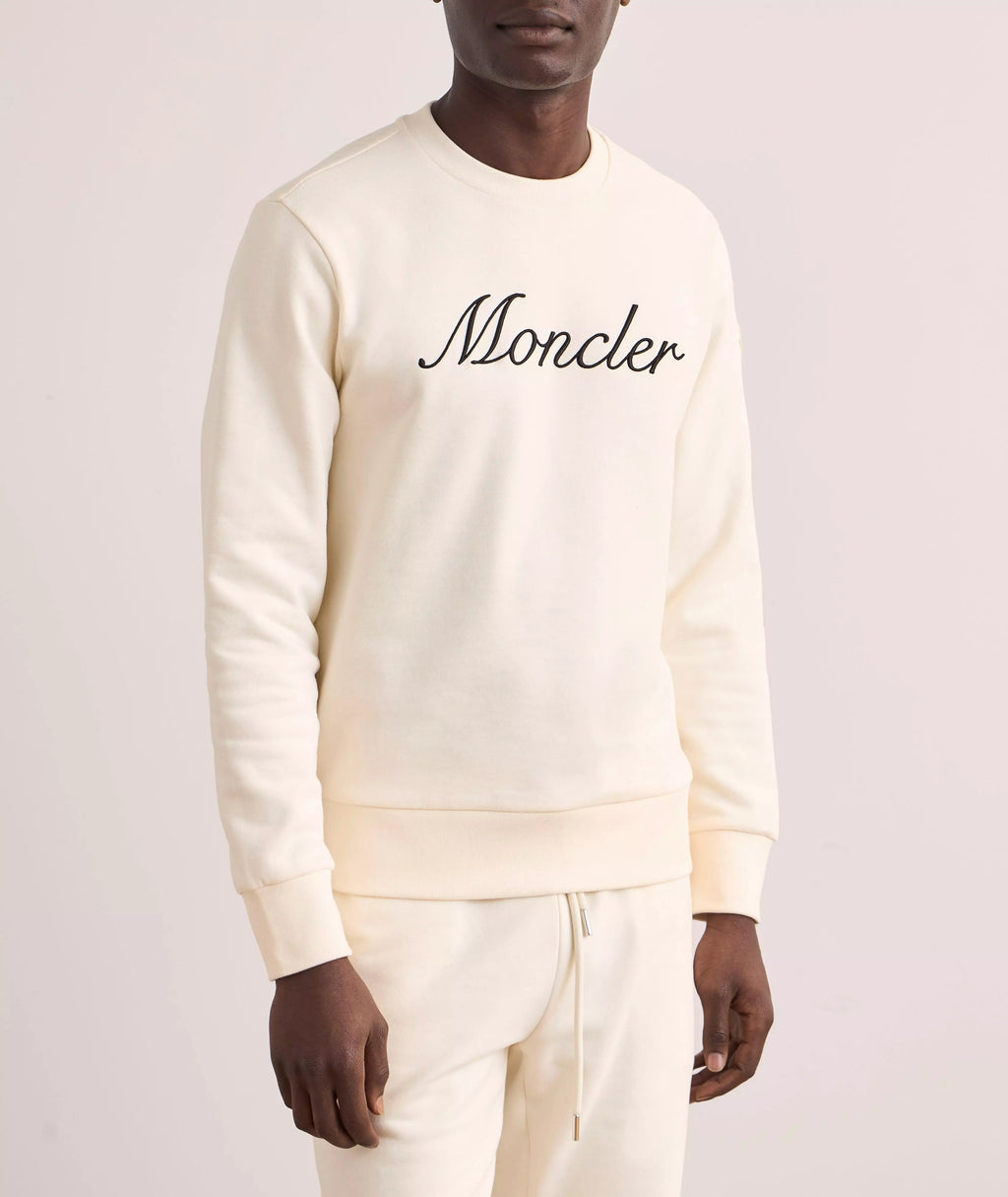 MONCLER Embroidered Cursive Logo Sweatshirt