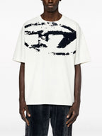 Diesel flocked-print crew-neck T-shirt