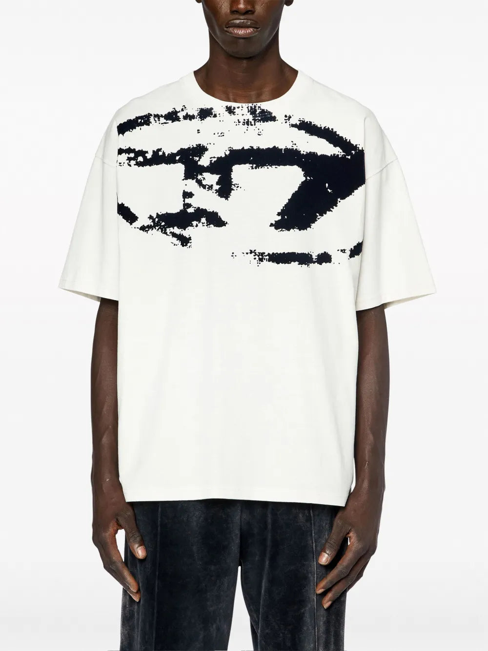 Diesel flocked-print crew-neck T-shirt