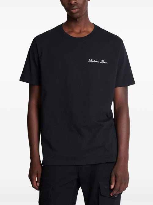 Balmain Paris Signature embroidered cotton t-shirt