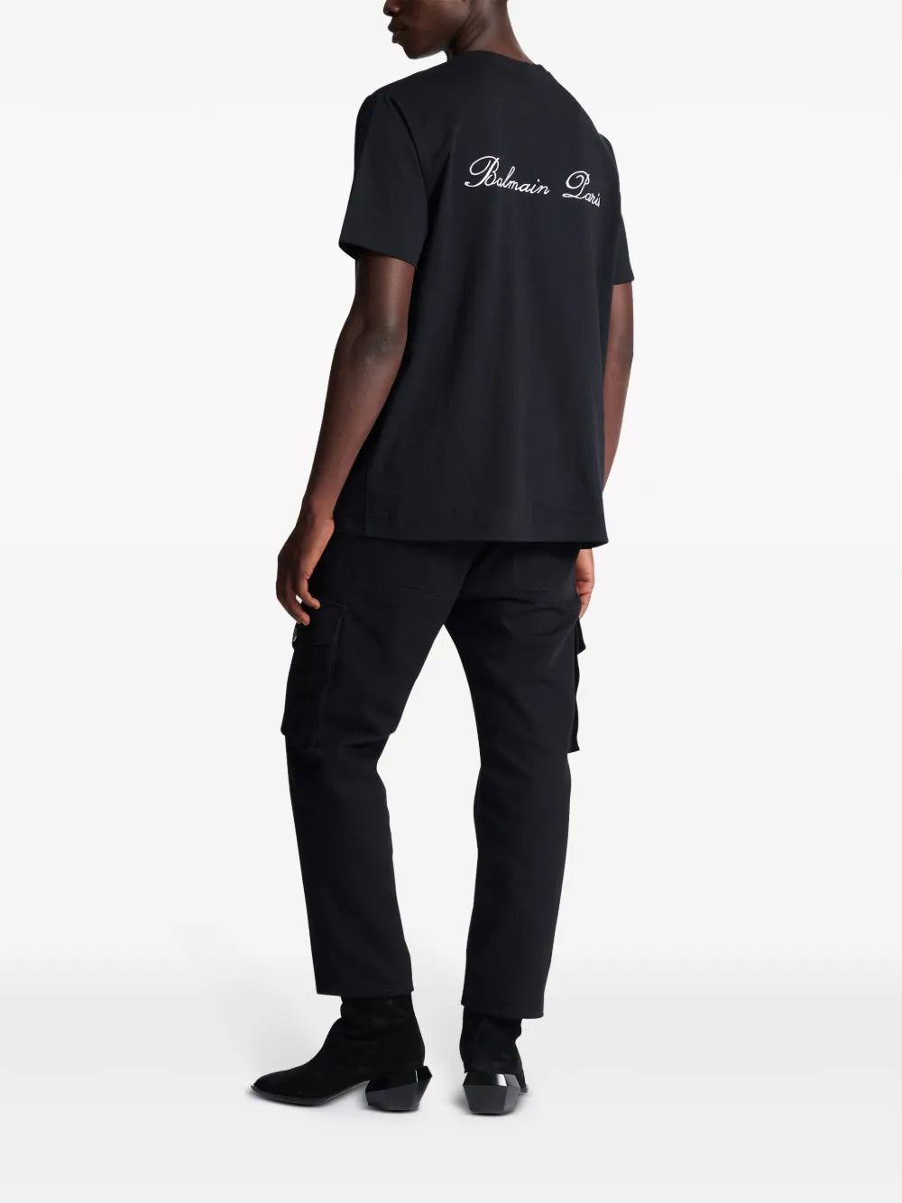 Balmain Paris Signature embroidered cotton t-shirt