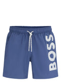 BOSS logo-print swim shorts
