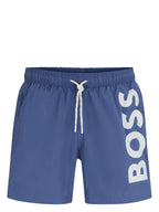 BOSS logo-print swim shorts