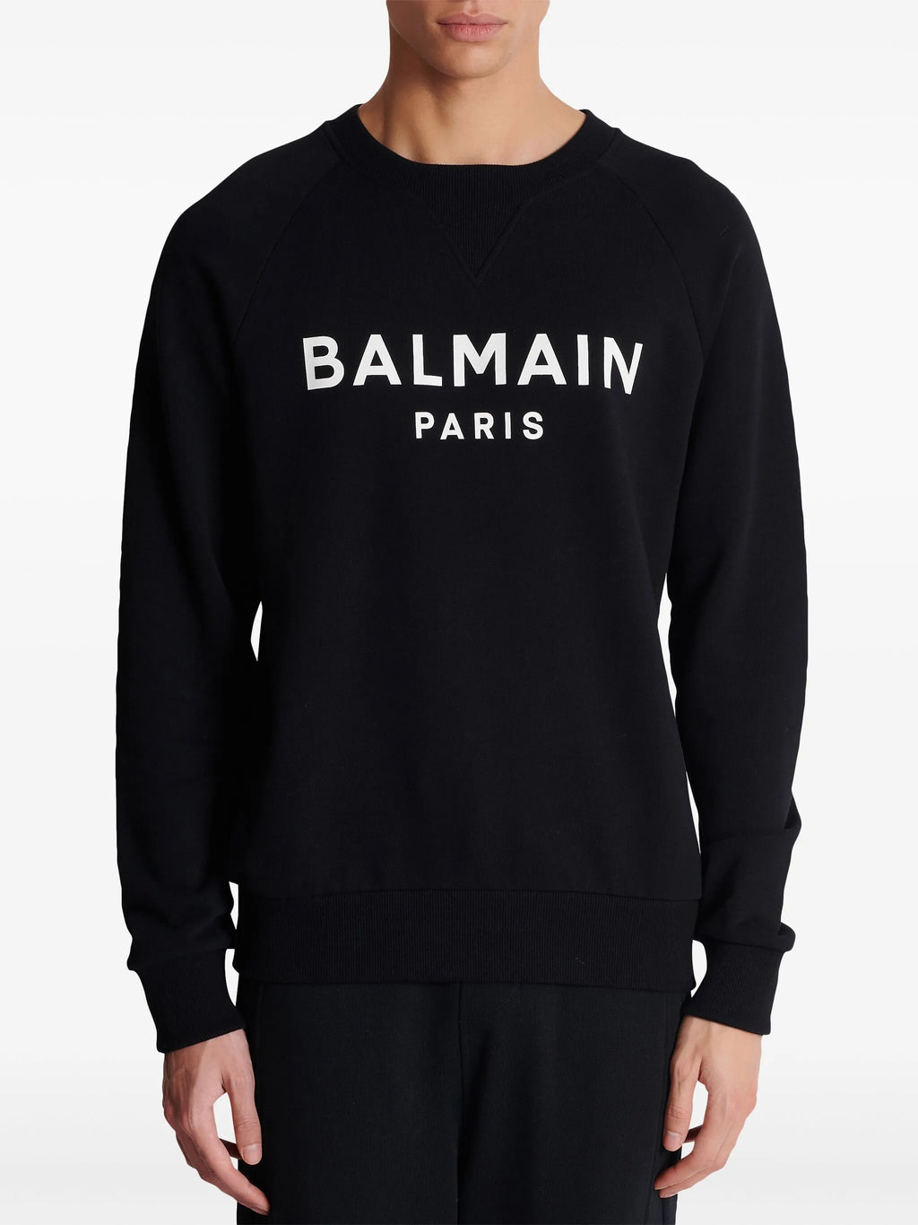 Balmain logo-print cotton sweatshirt