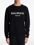 Balmain logo-print cotton sweatshirt