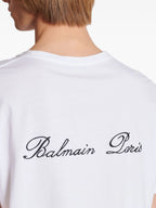 Balmain Paris Signature embroidered cotton t-shirt