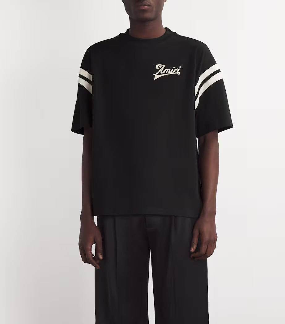 Amiri Men's Black Cotton Baseball T-Shirt