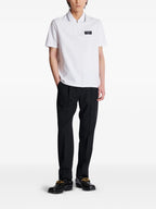 Balmain monogram-pattern polo shirt