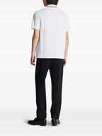 Balmain monogram-pattern polo shirt