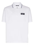 Balmain monogram-pattern polo shirt