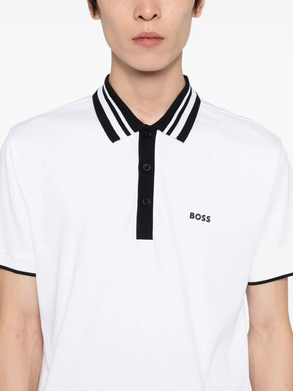 BOSS tipped-collar polo shirt