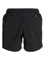 BOSS logo-print swim shorts