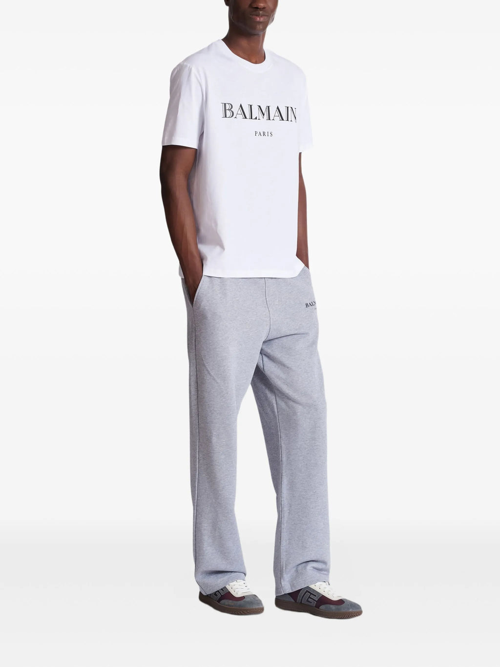 Balmain Logo Cotton Crewneck T-Shirt