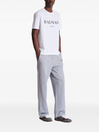 Balmain Logo Cotton Crewneck T-Shirt