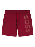 BOSS logo-print swim shorts