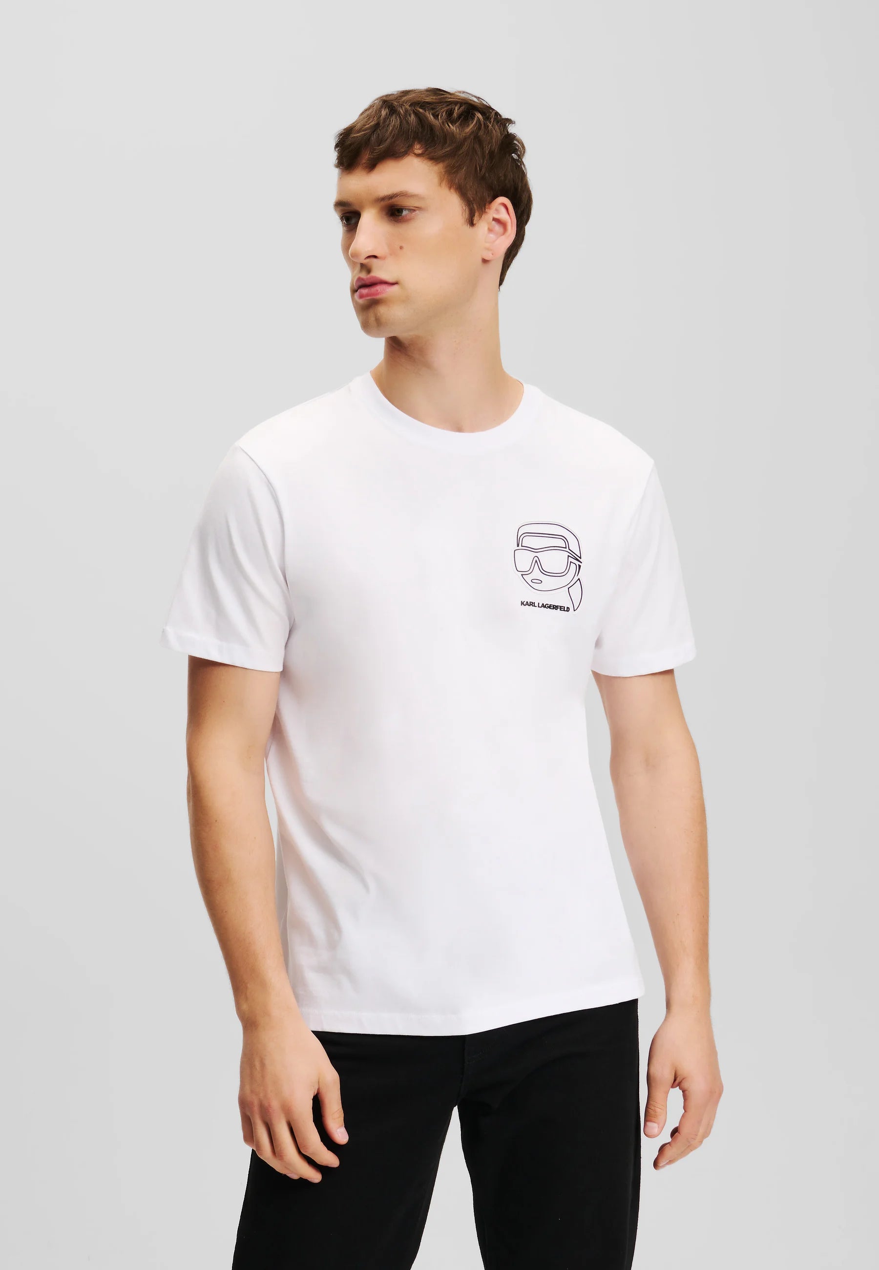 Karl Lagerfeld Ikonik Outline organic-cotton T-shirt