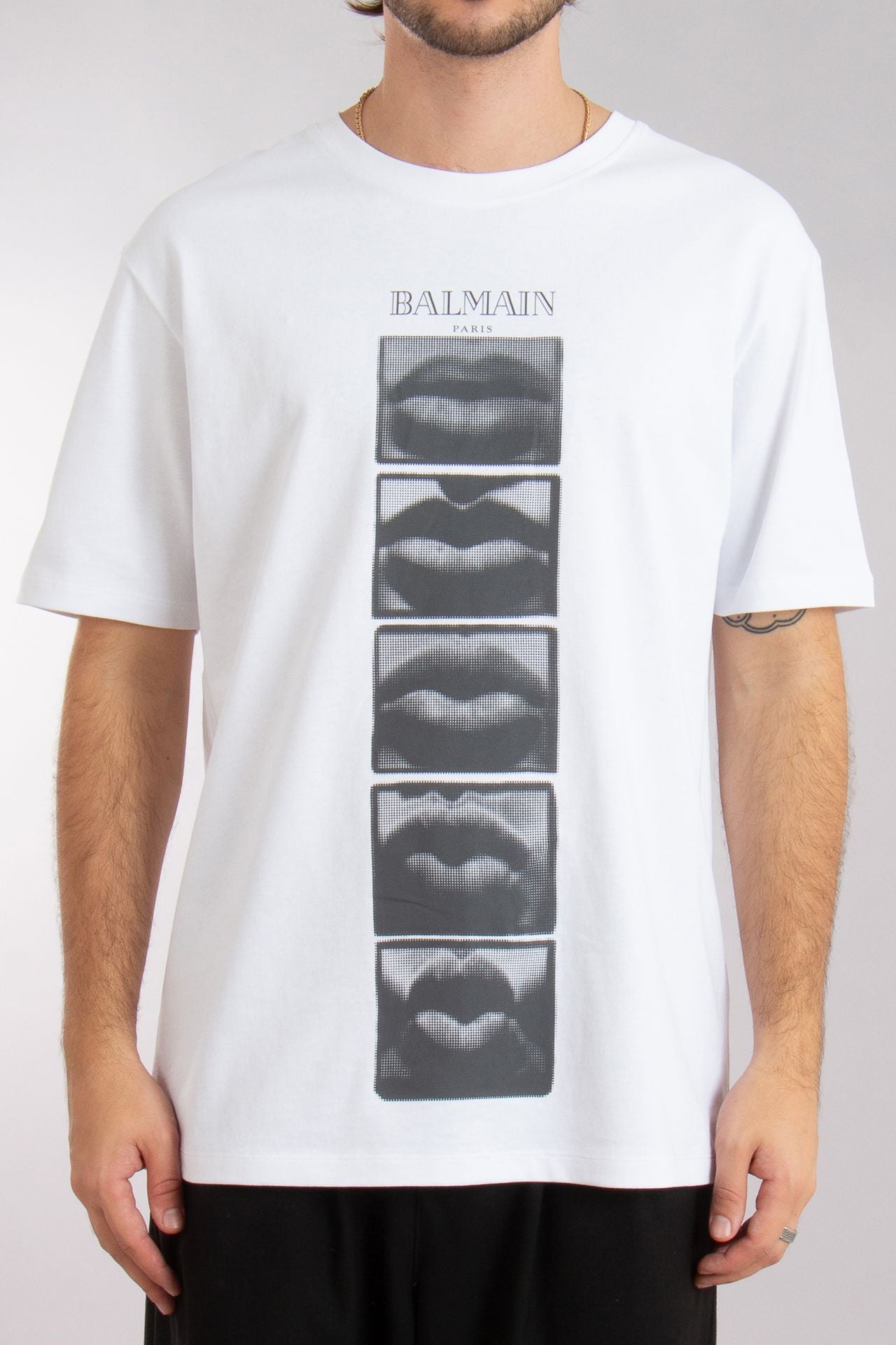 Balmain Lips Print organic cotton T-shirt