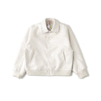 Supreme x Nike Leather Varsity Jacket - "White"