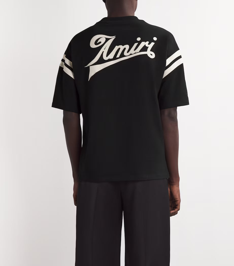 Amiri Men's Black Cotton Baseball T-Shirt