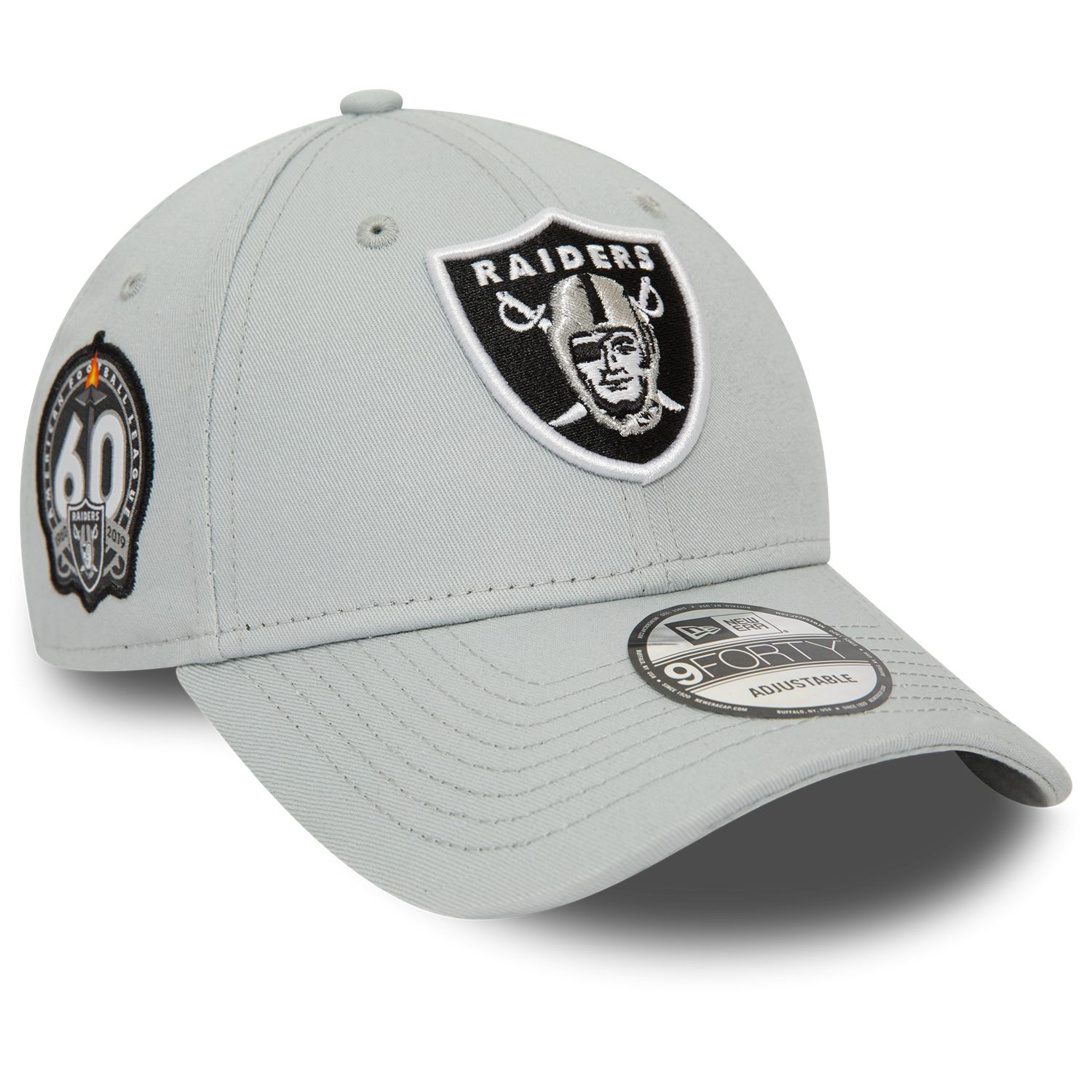 Las Vegas Raiders 9FORTY Side Patch Grey Cap