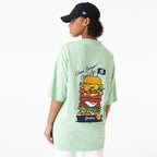 New York Yankees MLB Burger Graphic Oversized Bright Green Tee