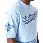 Los Angeles Dodgers World Series Center Front Oversized Pastel Blue Tee