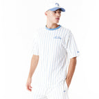 New Era Pinstripe Oversized White Tee