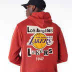 Los Angeles Lakers Newspaper Graphic Red Hoodie