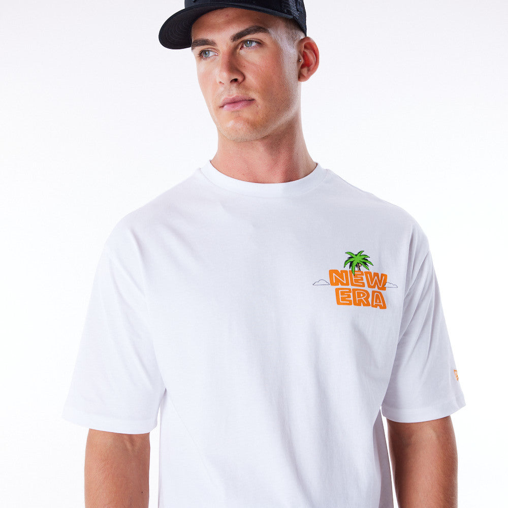 New Era Los Angeles City Graphic Oversized White Tee