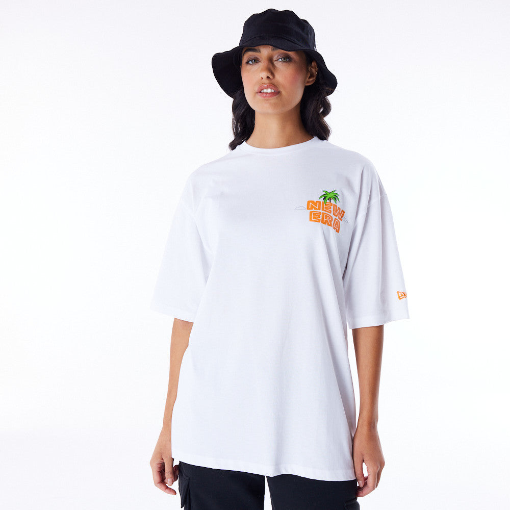 New Era Los Angeles City Graphic Oversized White Tee