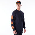New Era Flag Flame Longsleeve Black Tee