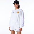 Los Angeles Lakers Womens NBA Wordmark White Hoodie