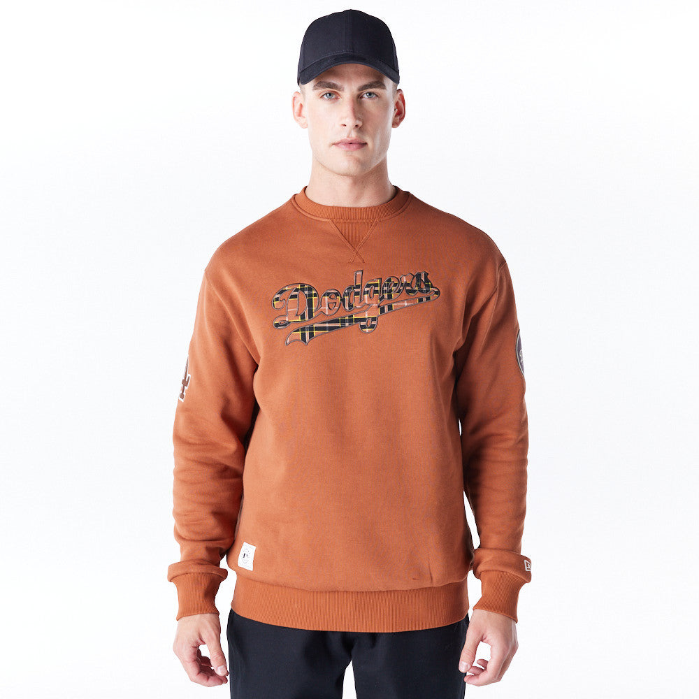 Los Angeles Dodgers MLB Tartan Infill Brown Crew