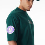 Oakland Athletics Oversized MLB Tartan Infill Dark Green Tee