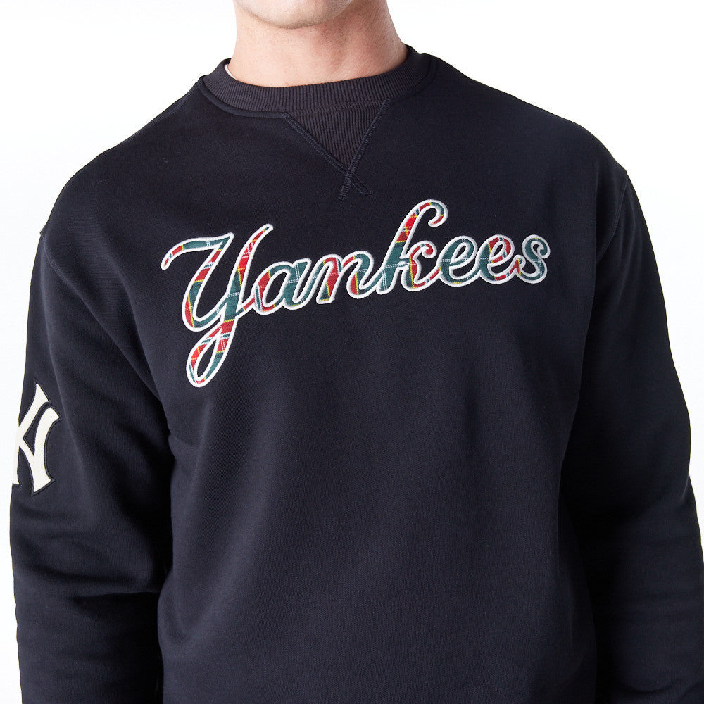 New York Yankees MLB Tartan Infill Black Crew
