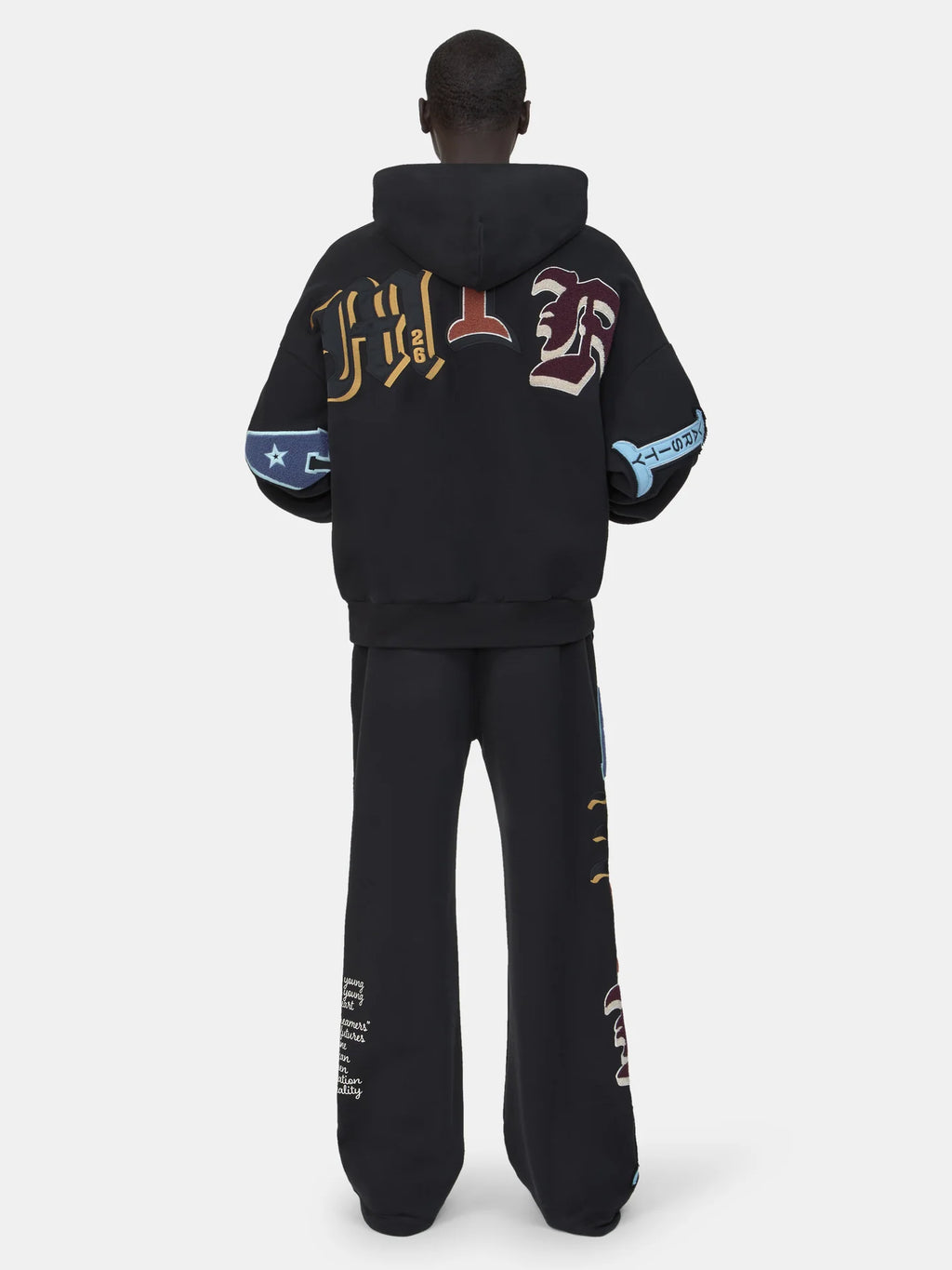 AMIRI VARSITY PATCH OVERSIZED ZIP HOODIE