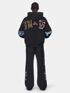 AMIRI VARSITY PATCH OVERSIZED ZIP HOODIE