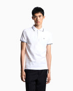 Emporio Armani cotton-blend tipped-collar polo shirt