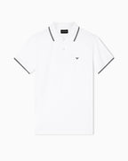 Emporio Armani cotton-blend tipped-collar polo shirt