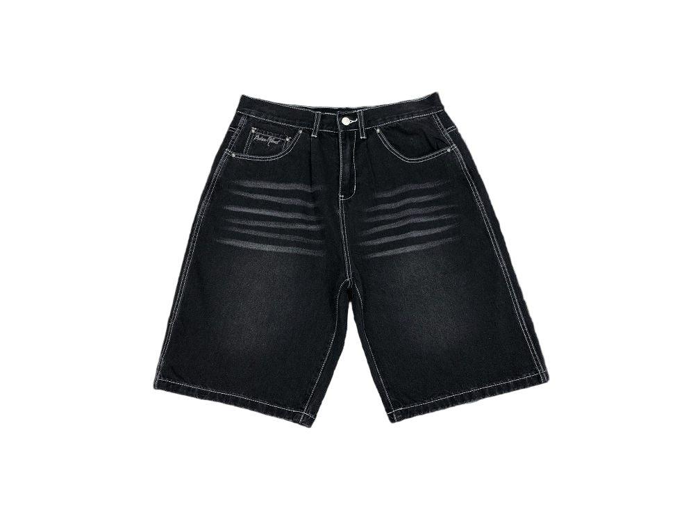 Broken Planet Denim Shorts Washed Black