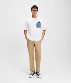 Karl Lagerfeld Ikonik 2.0 organic-cotton pocket t-shirt.